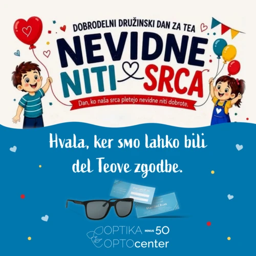 Optocenter | Optika Minus 50 - Dobrodelna prireditev za Tea: Nevidne niti srca povezale Moškanjce